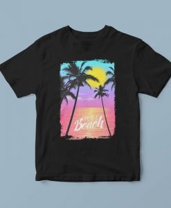 Life is a beach, surfing tshirt, Beach shirts women, vacation tshirt, beach lover gifts, black t-shirt, summertime, sunset tees, women gifts