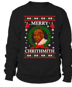 Mike Tyson Merry Chrithmith Xmas Funny Novelty Ugly Christmas Jumper Sweatshirt