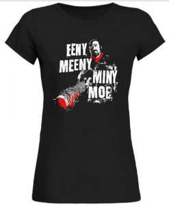 Negan Lucille Walking Dead Eeny Meeny Miny Moe Zombie Ladies Fit T Shirt Fan Gift Idea