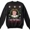 Not Freytened Frightened Facebook Grandad Yorkshire Humour Funny Novelty Christmas Jumper Sweatshirt