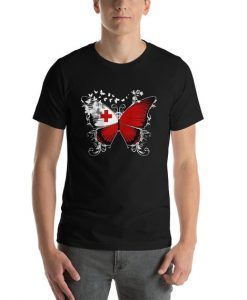 Tongan Flag Shirt Tongan T Shirt Tonga Shirt Tonga National Flag Butterfly Gifts For Women Gifts For Her Girls Gifts DNA Gift Pride