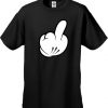 Cartoon Hand Middle Finger Men's T-Shirt
