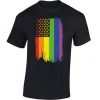 Gay Pride Shirt Rainbow American Flag T Shirt for men LGBT Flag Shirts Rainbow Flag t-shirt lgbt support shirt Gay Rights tshirt Tops