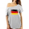 Germany Flag Off Shoulder Shirt Women's German Flag Flowy Top German Soccer 2018 Baggy Shirt Flag of Germany German Gifts Germany Football