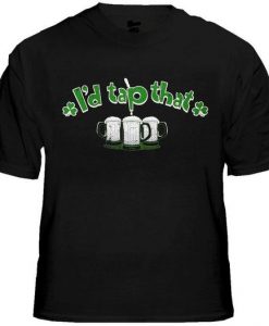 St. Patricks Day Tees - I'd Tap That Shamrock Funny Men's TShirt