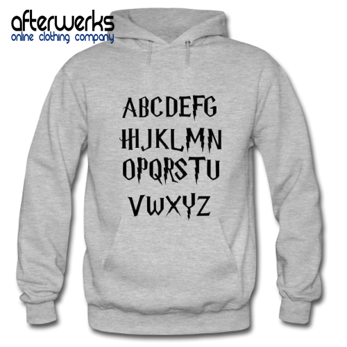 Alphabet Fonts Harry Potters Hoodie