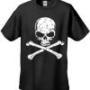 Skull Of Death Cross Bones Biker Mens Tshirt