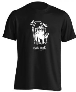 goth sloth, t-shirt Halloween trick or treat vampire black bat coffin Dracula fangs funny joke animal pun geek 4669