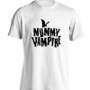 mummy vampire daddy vampire, t-shirt Halloween trick or treat matching family group black bats fangs bite coffin funny slogan
