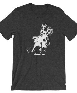 Rodeo Cowboy Horse Back Horseback Riding Western T Shirt Tshirt Graphic Tee Short-Sleeve Unisex T-Shirt