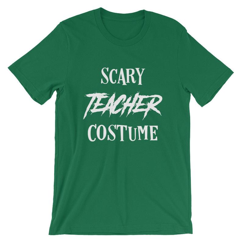 Scary Teacher Costume Halloween Tshirt Novelty Tee Graphic Shirt Funny Gift Short-Sleeve Unisex T-Shirt