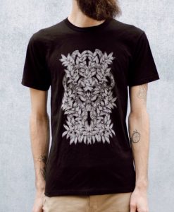 Black Snake and Mistletoe Unisex Black T-Shirt