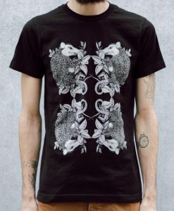 Entangled Possum and Stinging Nettle Black T-Shirt