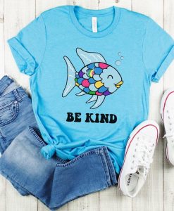 Be Kind Rainbow Scale Fish T Shirt