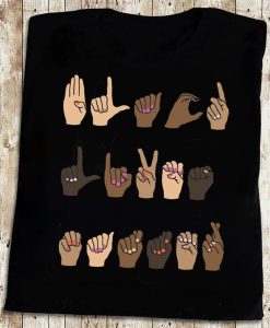 Black Lives Matter Be Kind Sign Language African American T-shirt