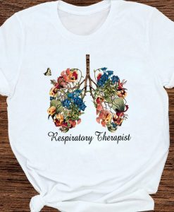 Butterfly Flower Respiratory Therapist T-shirt
