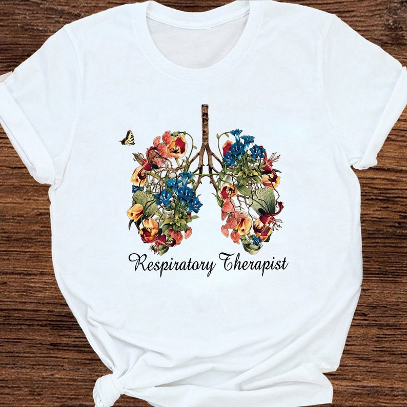 Butterfly Flower Respiratory Therapist T-shirt