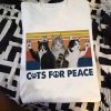 Cats For Peace Funny Vintage Cat T-shirt