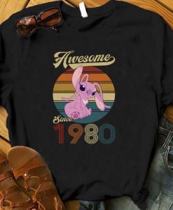 Custom Awesome Since 1980 Angel Shirt