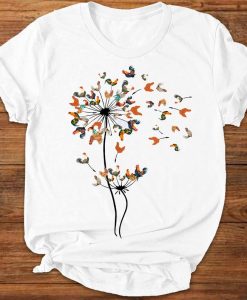 Dandelion Chicken Flower Famer T-shirt