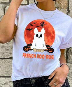 French Boo-Dog Funny Boo French Bulldog Frenchie Halloween T-shirt