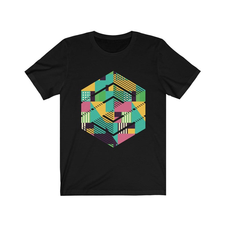 Geometric T Shirt, Geometric Design T-Shirt Men and Women