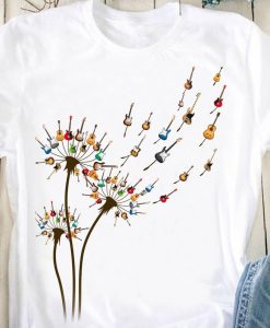 Guitar Dandelion Flower Musical Instrument Guitarist T-shirt