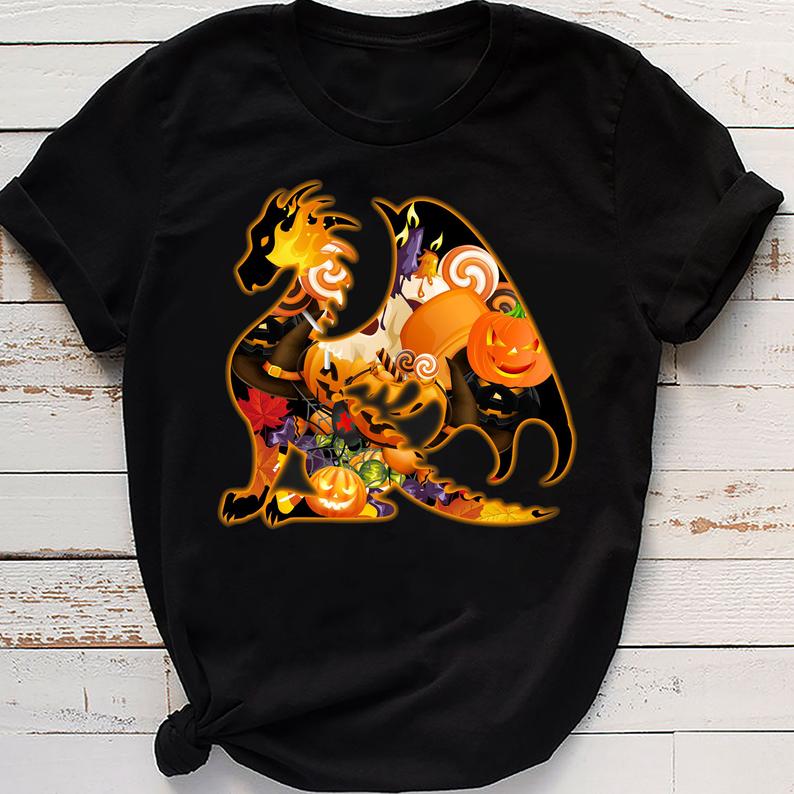 Halloween Dragon Pumpkin Witch Awesome T-shirt