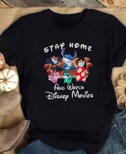 Lilo And Friend Stay Home And Watch Disney Movie Shirt