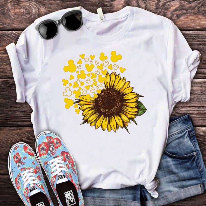 Mickey Head Sunflower Shirt