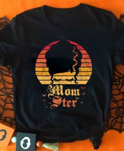 Momster Vintage Eye Close Vintage Halloween Mother Mom Gift Tshirt