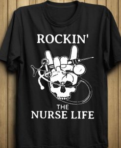 Nurse Rockin' The Nurse Life Hand Swag Skull Classic T-Shirt