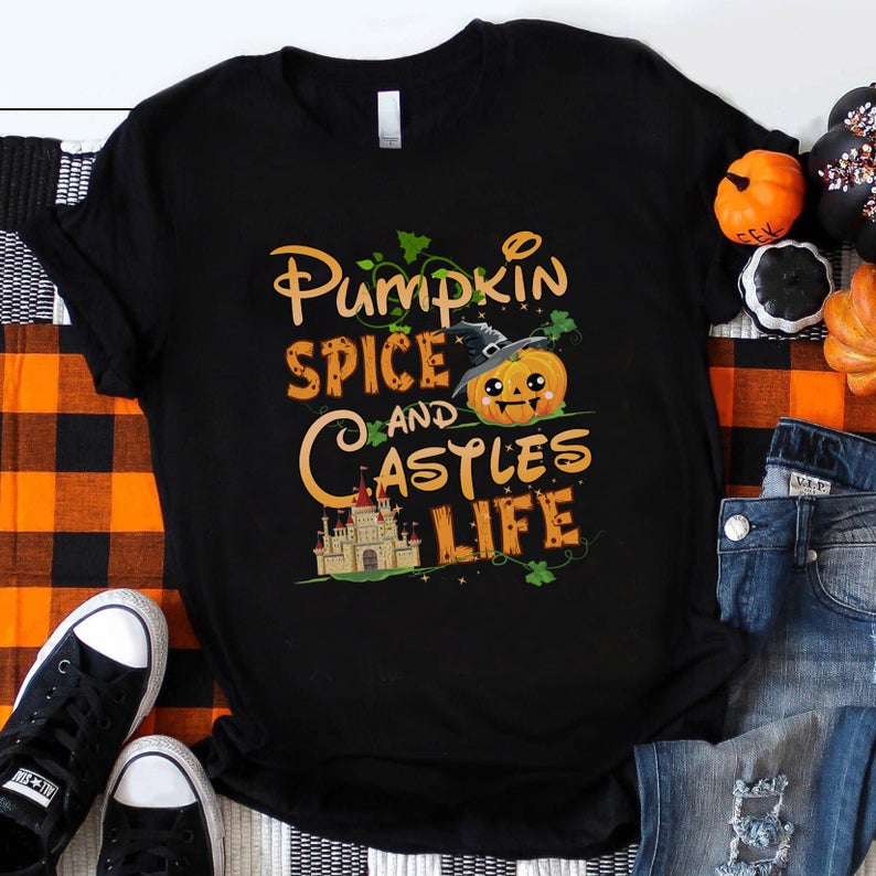 Pumpkin Spice and Castles Life Disney Halloween Shirt