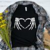 Skeleton Hands Heart T-shirt