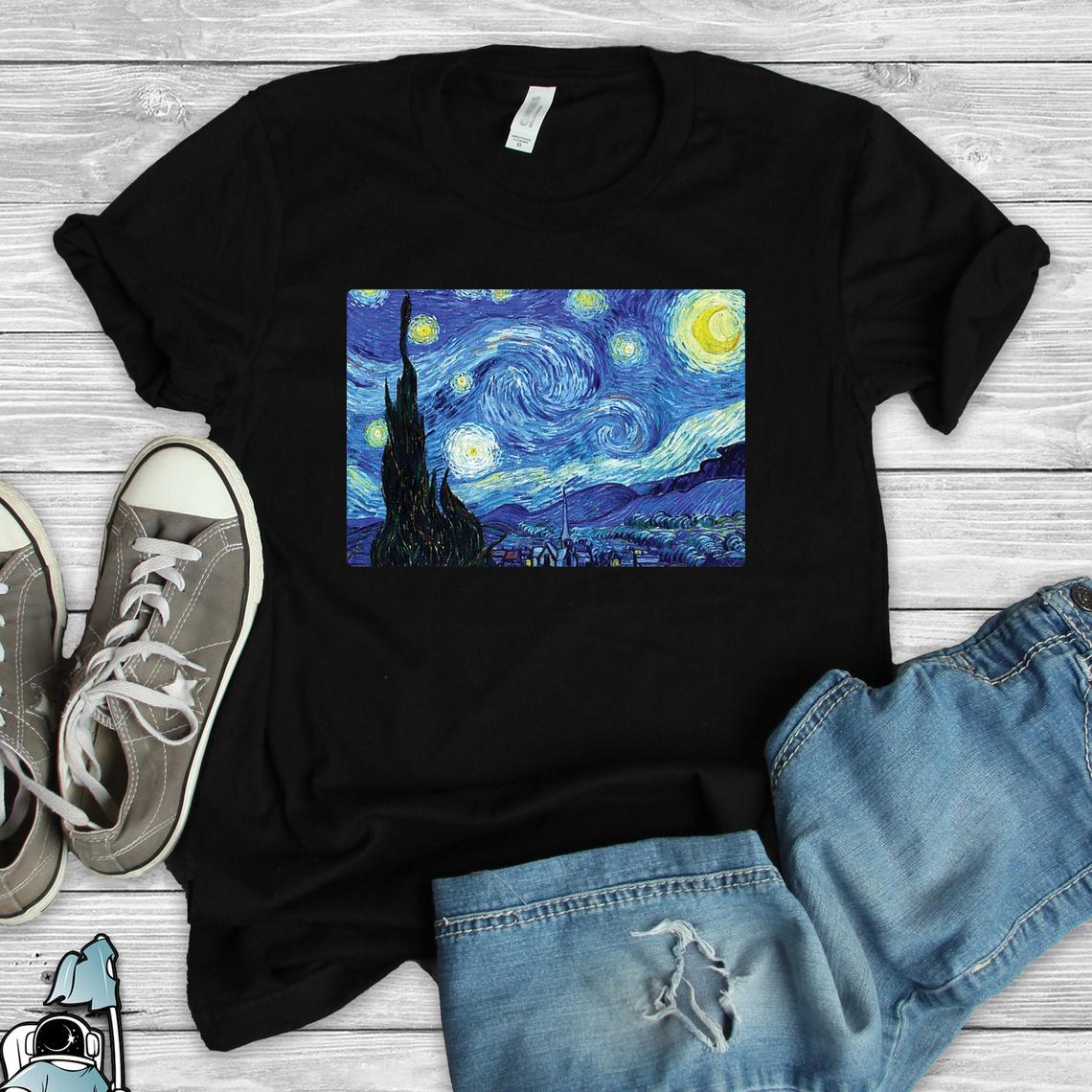 Starry Night Shirt, Van Gogh Shirt, Van Gogh Gift, Starry Night Gift, Art T-Shirt