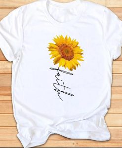 Sunflower Faith Jesus Christian T-shirt