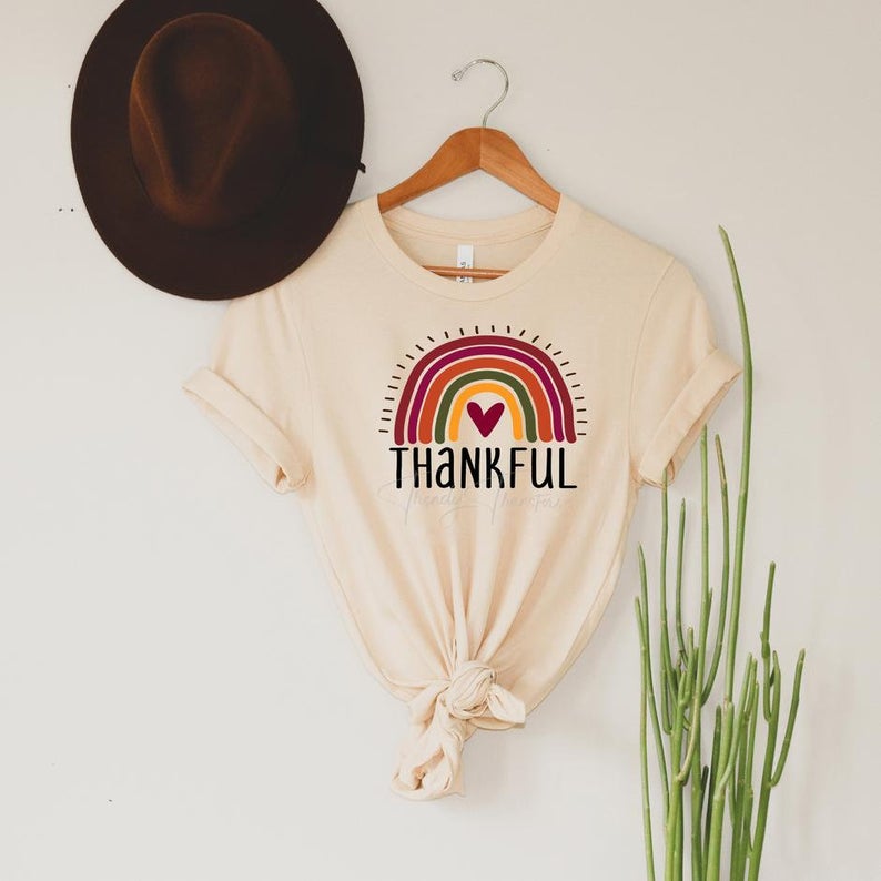 Thankful Rainbow T Shirt