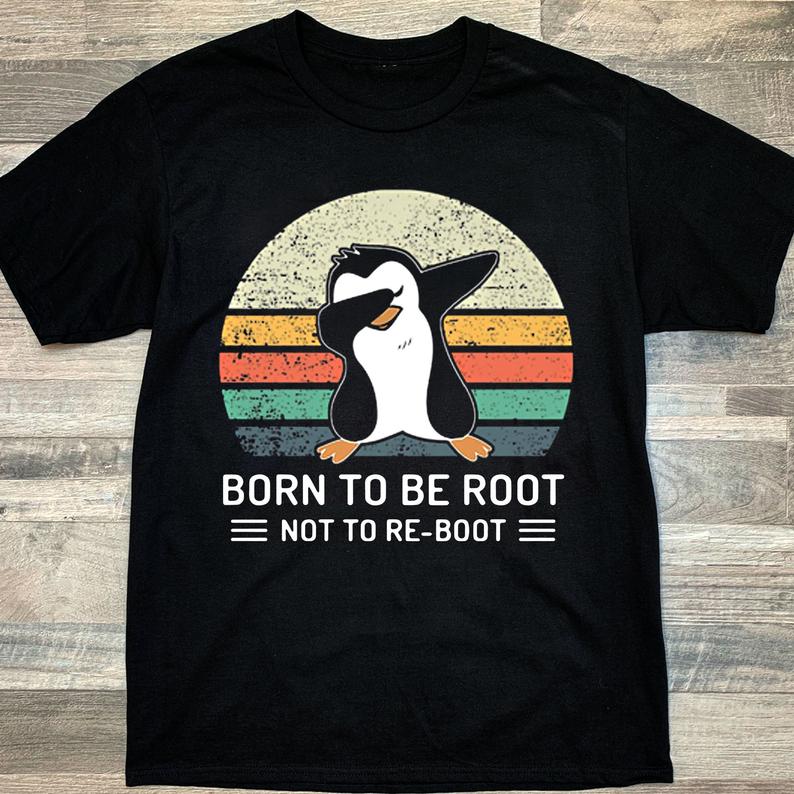 Vintage Penguins Born To Be Root Not To Re-Root Classic T-Shirt