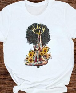 Black Queen With Sunflowers Strong Enough Talented Enough And Important Enough African American Women T-shirt