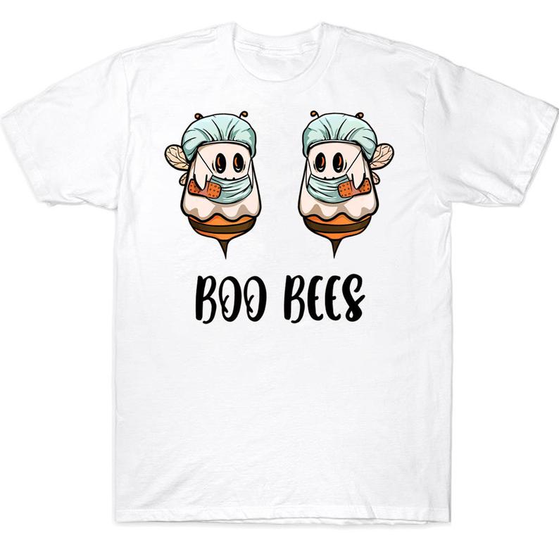 Boo Bees Funny Trending Quarantine Nurse Boo Halloween T-shirt