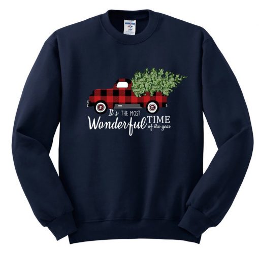 Christmas Plaid Car Fleece Sweatshirts