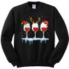 Christmas Wine Rex Fleece Sweatshirt