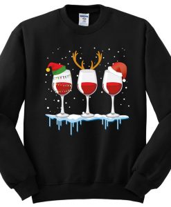 Christmas Wine Rex Fleece Sweatshirt