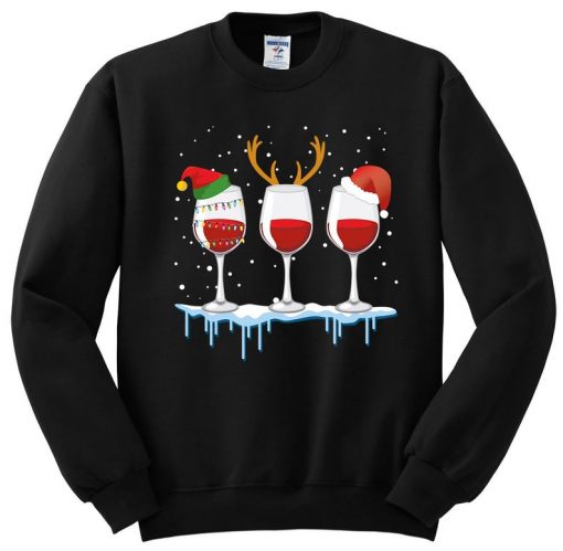 Christmas Wine Rex Fleece Sweatshirt