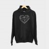 Geometric Heart Symbol Hoodie