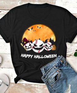 Happy Halloween Baseball Monster Season Softball Inspired Tshirt Gift