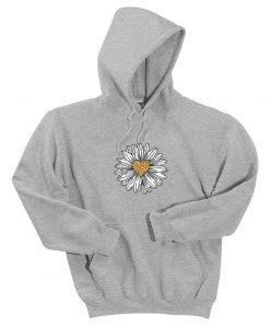 Heart Daisy Flower Hoodie