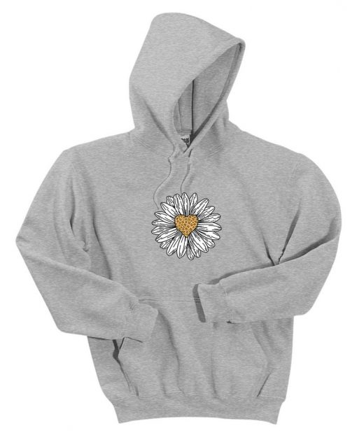 Heart Daisy Flower Hoodie