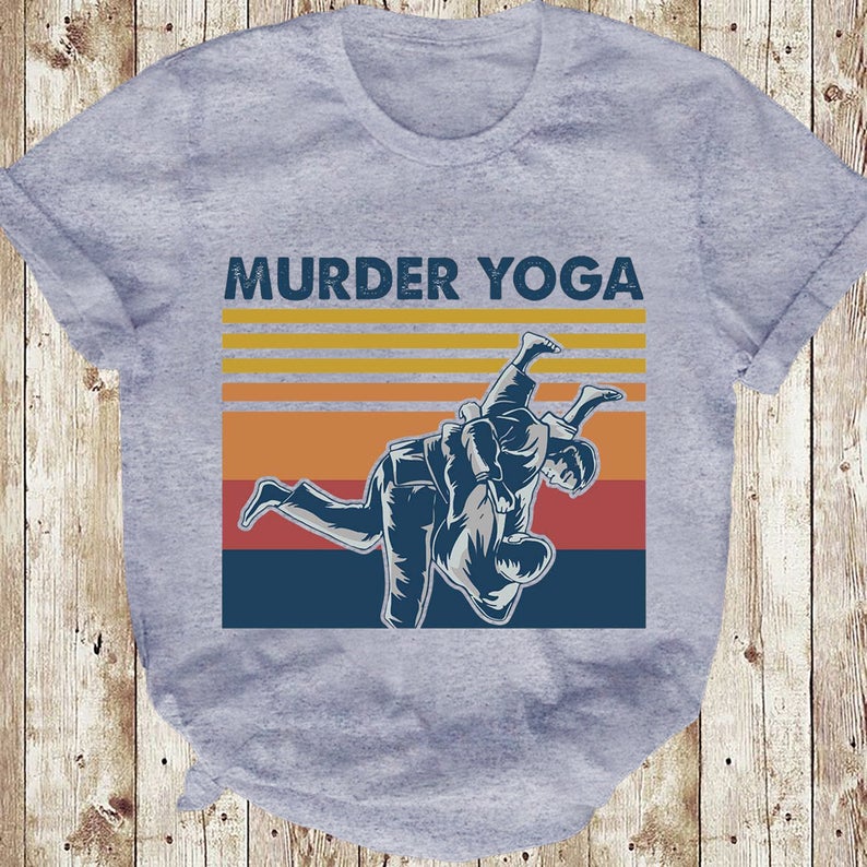 Murder Yoga Funny Vintage Jui Jitsu T-shirt