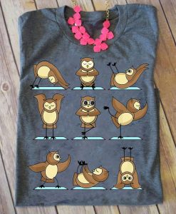 Owl Yoga Funny Owl Lovers Yoga T-shirt